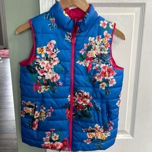 Floral reversible Joules puffy vest